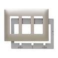 thumbnail image 1 of Legrand radiant Screwless Wall Plates for Decorator Rocker Outlets, 3-Gang, Brushed Nickel, RWP263NICC6, 1 of 5