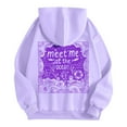 thumbnail image 5 of felwors Oversized Puff Graphic Hoodies for Teens & Young Adults - Trendy Cute Preppy Y2K Long Sleeve Sweatshirts with Pockets(Purple, XXL), 5 of 7