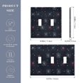 thumbnail image 2 of Yayeee Toggle Light Switch Wall Plate 2-Gang 4.56"x4.48" Decorative Outlet Cover, Starry Night Pattern, 2 of 7