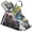 Butterfly on Flower, variant on Couple Birds with Berry 5 Pcs Kitchen Set Heat Resistant Oven Mitts and Non-Slip Pot Holders with Adjustable Cooking Apron