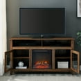 Woven Paths Highboy 2 Door Electric Fireplace TV Stand for TVs up to 65