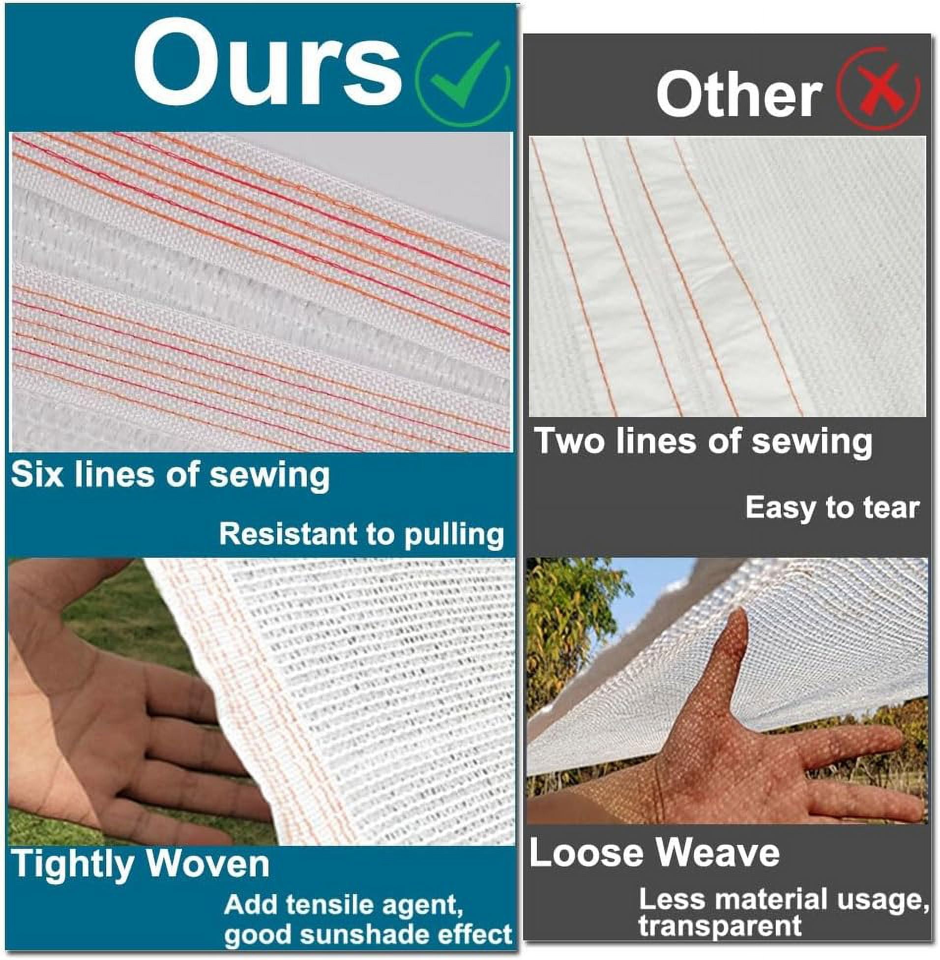 Garden Shade Cloth 90% Sunblock Netting, Breathable Fabric Mesh Tarp with Grommets, for Greenhouse Plant Net White 3.3x16ft 10x26ft 16x33ft 20x39ft(Size:10x20ft) - 10x20ft
