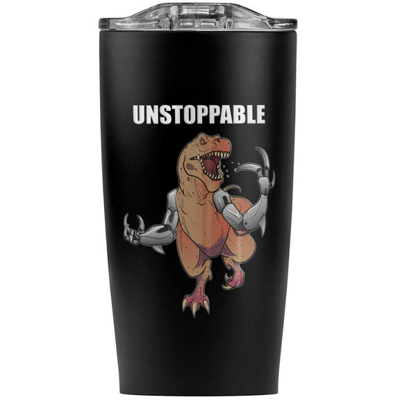 Unstoppable Tyrannosaurus Rex Dinosaur Stainless Steel 20 oz Travel Tumbler, Vacuum Insulated & Double Wall with Leakproof Sliding Lid | Great for Coffee/Hot Drinks and Cold Beverages