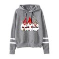 thumbnail image 1 of Innerwin Sweat-Shirt Imprimé de Noël Femmes Hoodies Sport Colorblock Ample à Capuche Tops Gris M, 1 of 2