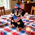 thumbnail image 4 of EWASWON Patriotic Dog Wooden Desktop Figurine, 4th of July Red White Blue Wood Puppy Statue, Small Rustic Americana Home Decor Gift for Dog Lovers, 4 of 6