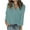 Sky Blue, variant on Ltctricy Button down Shirts for Women Long Sleeve V Neck Pleated Cotton Gauze Tops Casual Loose Collared Blouses