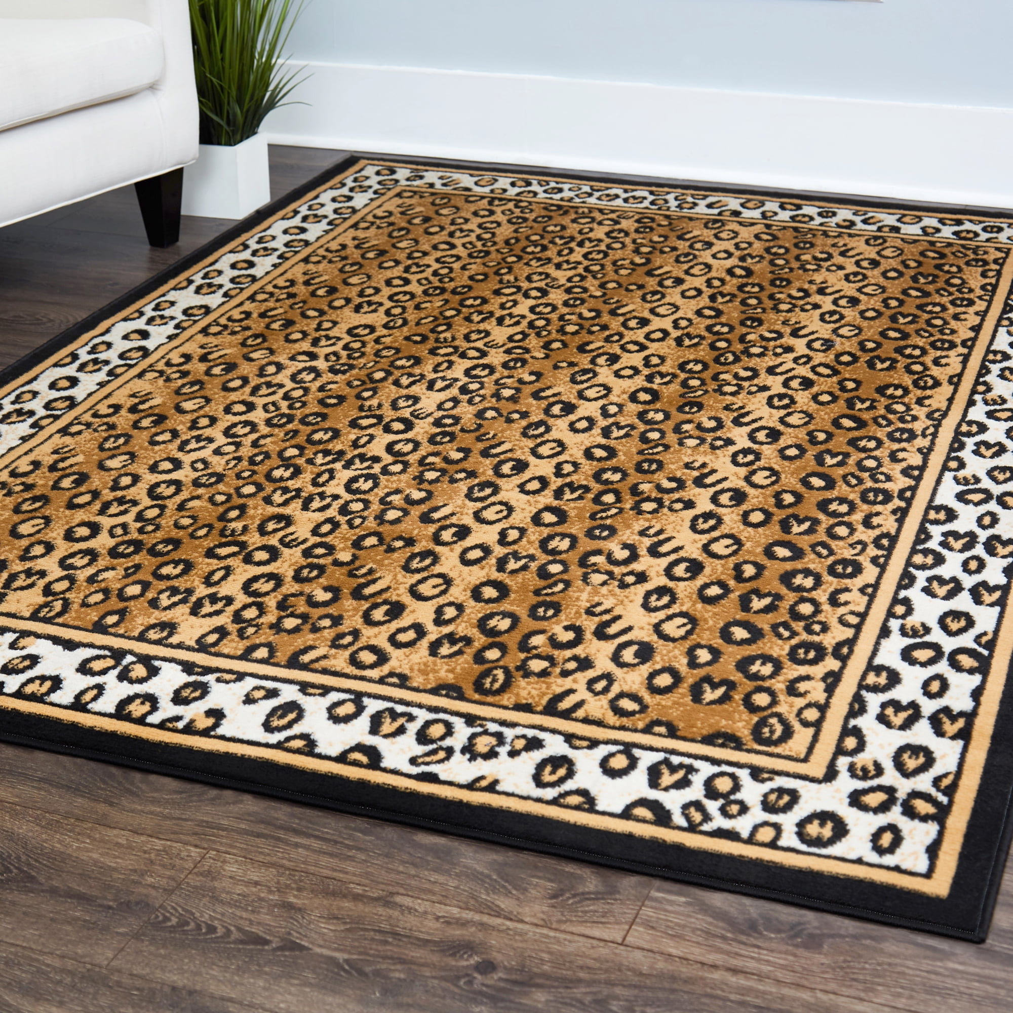 Large Leopard Print Rug Skin Mat Leather Faux Fur Animals Area Rugs Home Carpets 