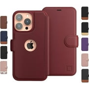 LUPA Legacy iPhone 13 Pro Max Wallet Case - Case with Card Holder - [Slim + Durable] for Women and Men - iPhone 13 Pro Max Flip Cell Phone case - Faux Leather - Folio Cover - Burgundy