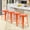 Orange, variant on Metal Bar Stools Set of 4, Counter Height Stackable Barstools, 24 inch Indoor Outdoor Backless Patio Bar Stool Kitchen Dining Stool, 330Lbs BRONZE