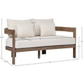 thumbnail image 5 of Meridina Furniture Newport 65" Cream Water Resistant Fabric Upholstered Outdoor Patio Loveseat, 5 of 9