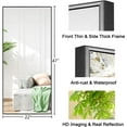 thumbnail image 5 of Wall Mirror 47"x22" Large Mirror Wall-Mounted for Bedroom Bathroom Living Room Aluminum Alloy,Black,no Stand, 5 of 8