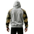 thumbnail image 5 of Men’s Pullover Hoodie with Raglan Camouflage Sleeves and Adjustable Drawstring Hood for Everyday Wear Light Gray XL, 5 of 5