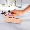 thumbnail image 3 of Sorbus Travel Makeup Brush Holder, Waterproof Silicone Cosmetic Organizer, Nude, 3 of 6