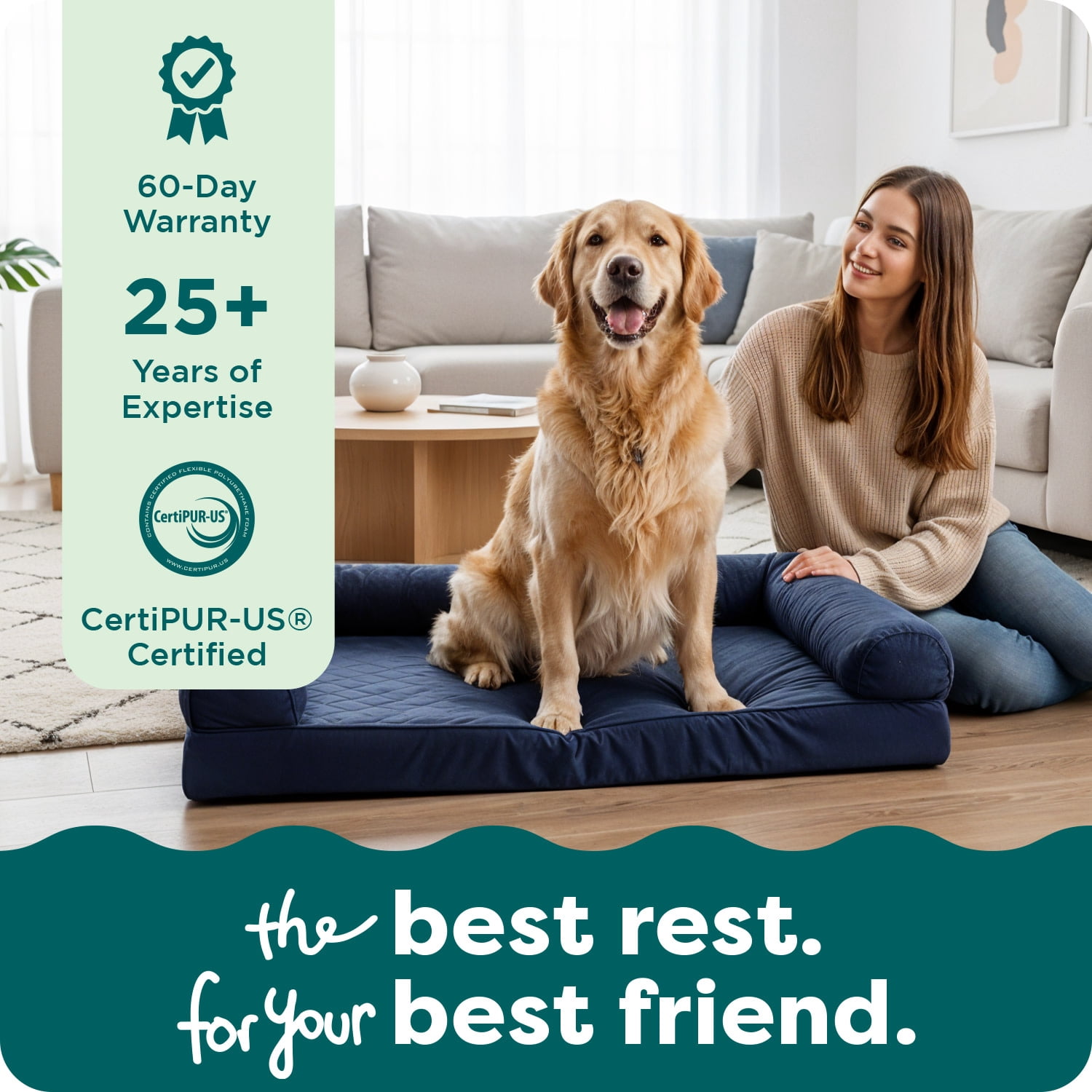 FurHaven Classic Sofa Orthopedic Dog Bed For Large Dogs, Egg Crate with a Solid Orthopedic Foam Base for Joint Support, Removable Washable Cover, Large, Quilted Sofa, Coffee