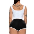 thumbnail image 4 of Defitshape Women's Running Yoga Pants Gym Shorts Sexy Short Mid Rise Slim Fit Lightweight Summer Beach Sweatpants Black 16, 4 of 4