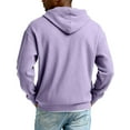 thumbnail image 5 of Big and Tall Mens Hoodies Quarter Zip Pullover Hooded Sweatshirt Waffle Knit Golf Workout Comfort Wear Purple 2XL, 5 of 5