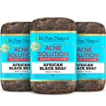 thumbnail image 1 of It's Pure Natural African Black Soap Bars con miel africana (paquete de 3) Jabón crudo orgánico para tratamiento del acné facial y corporal y removedor de manchas oscuras [Hecho en Ghana], 1 of 5