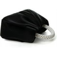thumbnail image 2 of Kwuty Evening Purse Women Small Pearl Handbags Soft Leather Ruched Bag Wedding Bridal Clutch Party Prom Crossbody Purses, 2 of 6