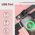 thumbnail image 5 of Checked Luggage PC ABS Hardside Suitcase with wheels USB Port Lightweight Luggage with TSA Lock 28 inch Pink, 5 of 7