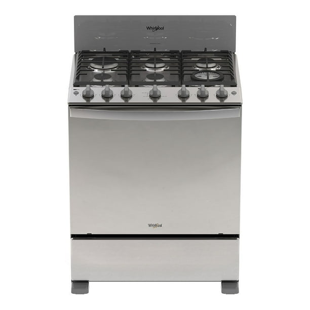 Estufa Whirlpool a Gas de piso 30" 6 quemadores Acero inoxidable sin capelo WFR5050S