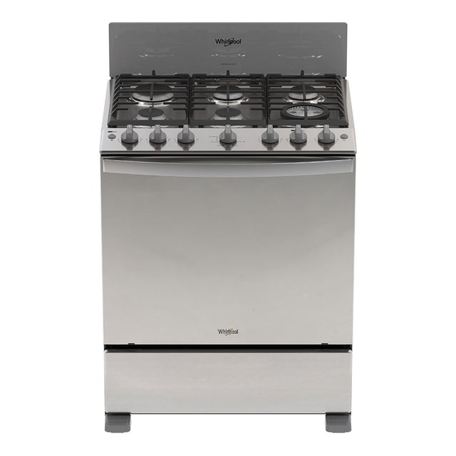 Estufa Whirlpool a Gas de piso 30" 6 quemadores Acero inoxidable sin capelo WFR5050S