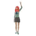 thumbnail image 2 of Tiny 1/64 Collectible Diorama Fitness Woman Man Figure Street Train Road - skirt girl red, 2.8-3cm, 2 of 10