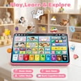 thumbnail image 2 of Learning Toys for Toddlers 1 3, Trilingual Learning Tablet with Music and Lights, Montessori Speech Therapy Toys, Education Learning Toys for Kids Ages 1-3 - Pink, 2 of 8