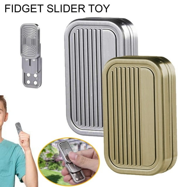 Lubelski Decompression Toy High Strength Rust-proof Smooth Surface Reusable Wide Application Relieve Stress Alloy Anti-Anxiety Magnetic Block Fidget Slider Toy Home Supplies