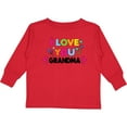 thumbnail image 3 of Inktastic I Love You Grandma with Flowers Girls Long Sleeve Toddler T-Shirt, 3 of 5