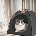 thumbnail image 4 of Casa sólida para gatos Wdftyju Refugio solar para interiores mascotas pequeñas y medianas, 4 of 7