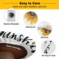 thumbnail image 3 of Elastic Fitted Round Tablecloth, Sunflower Sunshine Waterproof Stretch Table Cover for 36"-44" Tables, Pastoral Bees Farmhouse Floral Washable Outdoor Tablecloths for Patio, Picnic, Camping, 3 of 9