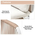 thumbnail image 4 of Pellebant 2 Pieces Outdoor Sofa Patio Furniture Set Conversation Set,White, 4 of 8