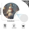 thumbnail image 4 of GZHJMY Cute Christmas Snowman Placemats Set of 1 Non-Slip Heat Resistant Dining Table Place Mats Washable Kitchen PVC Weave Table Mats Table Mat, 4 of 7