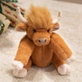 thumbnail image 1 of Juguete realista de vaca escocesa marrón: material duradero, diseño articulado, fácil de limpiar, regalo ideal para que los niños jueguen y disfruten de la experiencia de juego., 1 of 7