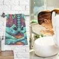 thumbnail image 2 of SKYSONIC 2 PCS Meditation Skull Bath Towels Set 16"x28", Cotton Face Towel Water Absorbent Lightweight Quickdry Hand Towels for Bathroom Ktichen Travel Gym, 2 of 7