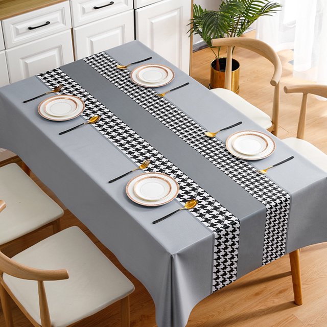 YAOMOBB Protège-Table en Tissu Imperméable en PVC pour Table Basse, Housse Résistante à l'Huile et à la Chaleur, Décor