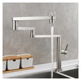 thumbnail image 1 of Brass Folding Kitchen Faucet Double Joint Swing Arms Hot Cold Water Three Section Extension Sink Faucet Dual Functions Tap ,bar Laundry RV Farmhouse, 1 of 7