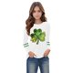 thumbnail image 4 of Blusas y camisas de manga larga con cuello redondo, moda del Día de San Patricio, blusa informal con estampado bonito de manga larga para niños y niñas., 4 of 5