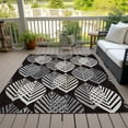 thumbnail image 6 of Addison Rugs Chantille Indoor/Outdoor Transitional Floral Black Washable Rectangle Rug, 8' x 10', 6 of 6