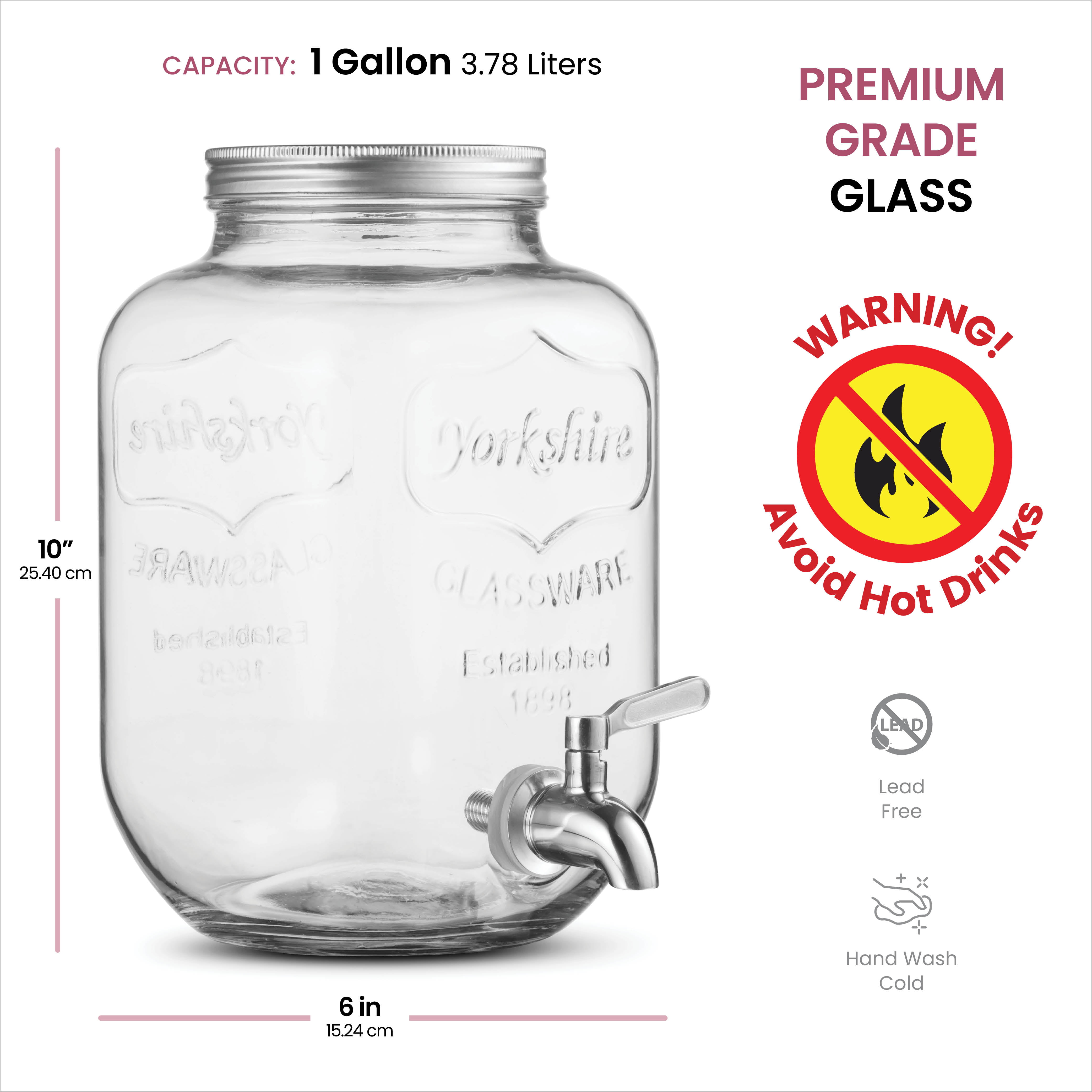 2 Gallon Glass Drink Dispenser with Stand and Stainless Steel Spigot and  Fruit Infuser Beverage Dispenser Drink Dispenser for Parties Drink. - China  Glassware Dispenser and Glass Juice Beverage Dispenser price