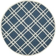 thumbnail image 4 of SAFAVIEH Cambridge Judy Geometric Wool Area Rug, Navy Blue/Ivory, 6' x 6' Square, 4 of 10