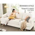 thumbnail image 6 of papajet Sofa, Comfy Couch- Armchair with Deep Seats, Modern Couch for Living Room, Beige Chenille, 6 of 7