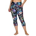 thumbnail image 3 of RBX Active Plus Size Women's Squat Proof Floral Capri Legging, 3 of 4