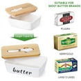 thumbnail image 4 of NEX Large Butter Dish, 800 ml Porcelain Butter Keeper Container with Seal Lid and Steel Knife, White, 4 of 7
