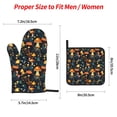 thumbnail image 2 of Honeii Colorful Plants Mushroom Pattern Oven Mitts and Pot Holders, Silicone Oven Gloves,500 F Heat Resistant Oven Mitts Sets, 4PCS, 2 of 6
