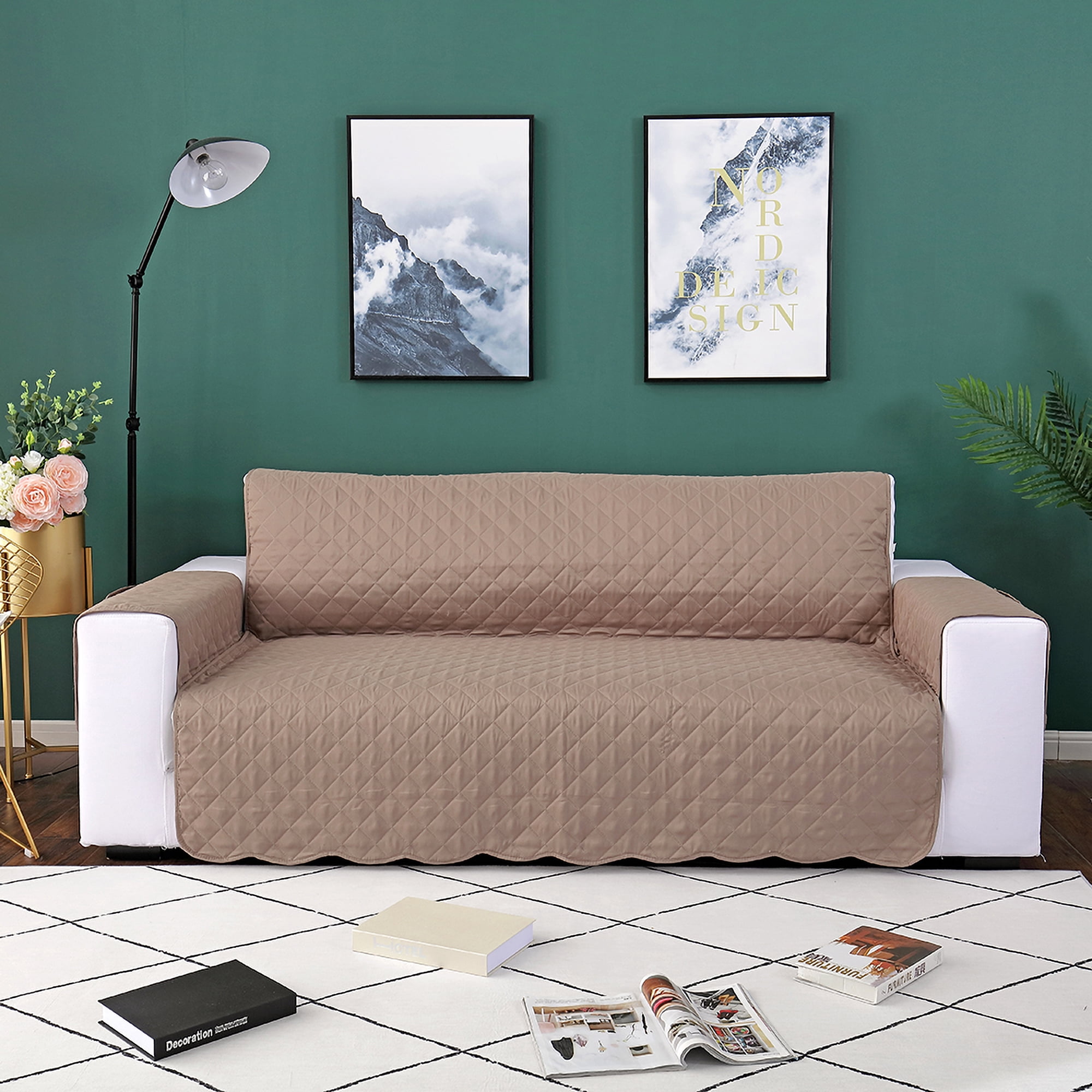 Quilted Waterproof Sofa Slip Cover/Anti Slip Pet Furniture Couch Protector Throw 