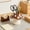 Brown-BW, variant on MMJ Pen Holder Cute Mushroom Shaped Desk Organizer Stationery Storage Cup 4.33x5in for Office Home Desktop Makeup Brush