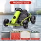 thumbnail image 2 of Historyli Kart de 24 V para niños mayores de 8 años, coche de carreras de derrape de 8 mph con música, verde, 2 of 6