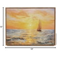 thumbnail image 5 of Aaheei Canvas Seascape Print Wall Art, Vintage Ocean Sky Crimson Sails, Landscape Sailboat Painting Prints, Modern Prints for Bedroom, Living Room and Office, 5 of 5