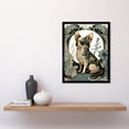thumbnail image 2 of Chihuahua Dog With Floral Pattern Fur Coat Modern Art Nouveau Portrait Illustration Art Print Framed Poster Wall Decor 12x16 inch, 2 of 5